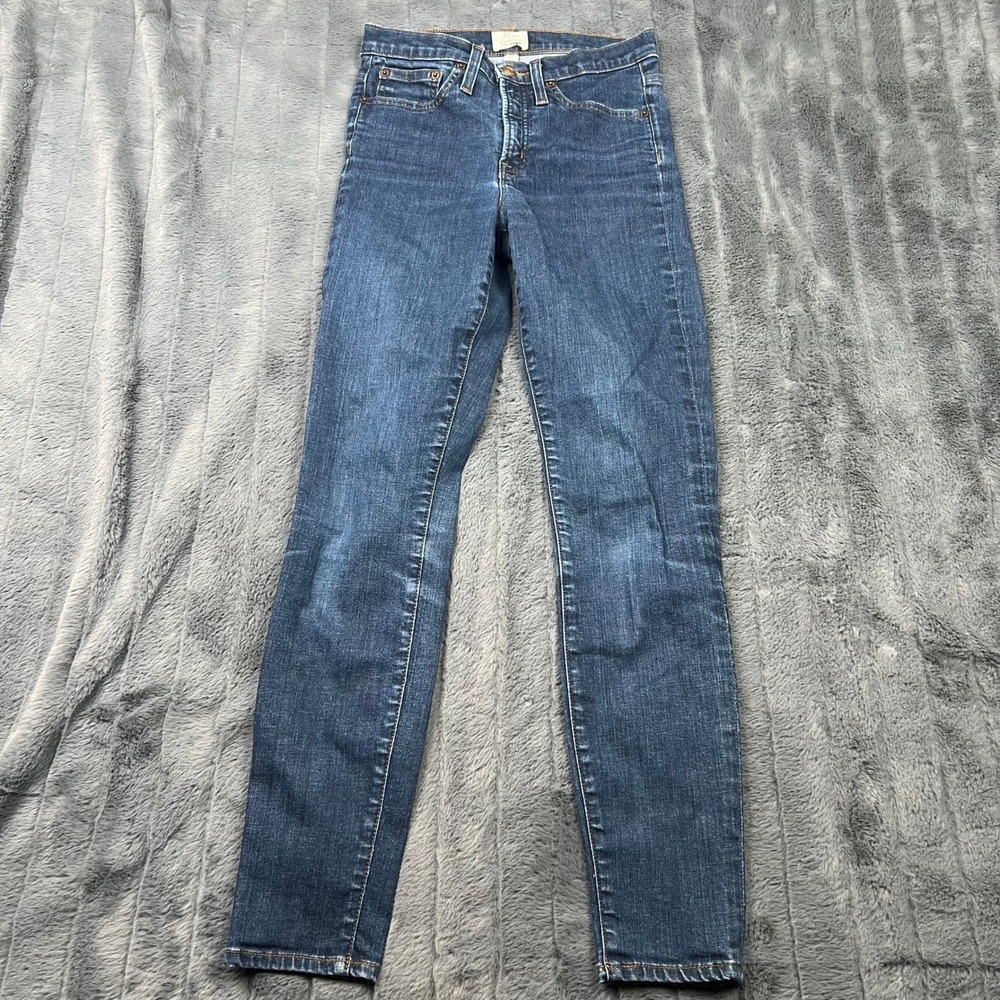 J.Crew 9" High-Rise Toothpick Skinny Jeans Dark Wash Blue Size 26